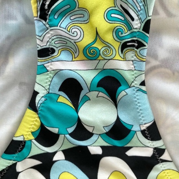 EMILIO PUCCI GREEN BLUE BLACK MULTI BIKINI SIZE IT 42 / US 8 - Picture 13 of 13